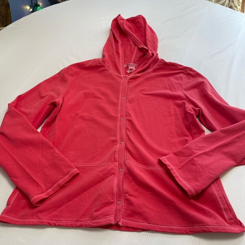 Fresh Produce Pink Red Hoodie Jacket Size XL